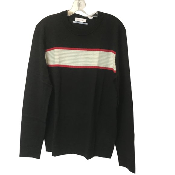 Calvin Klein Men's Merino Crew Neck Sweater (Size Large) - Picture 1 of 2